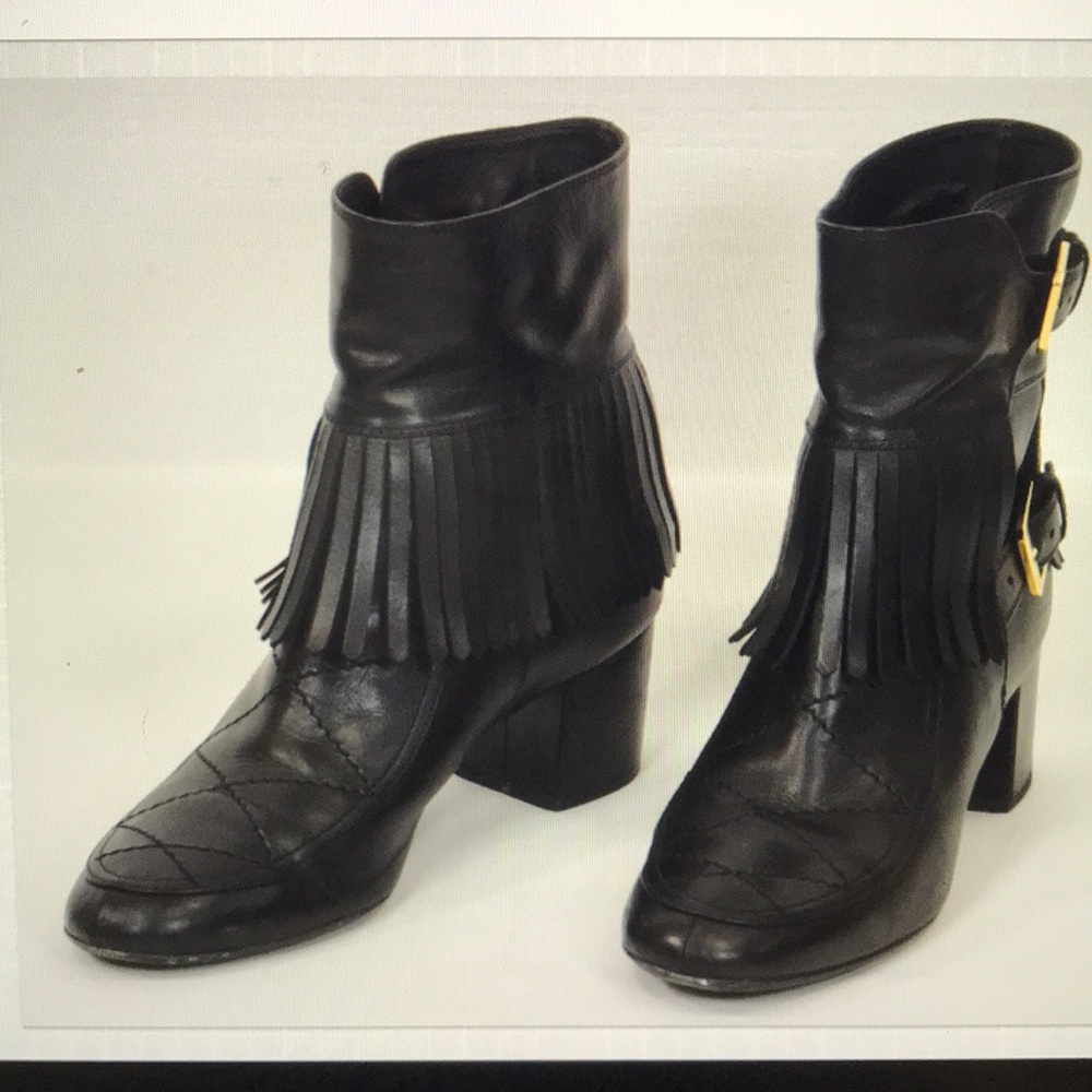 Laurence Dacade black leather mid-calf booties